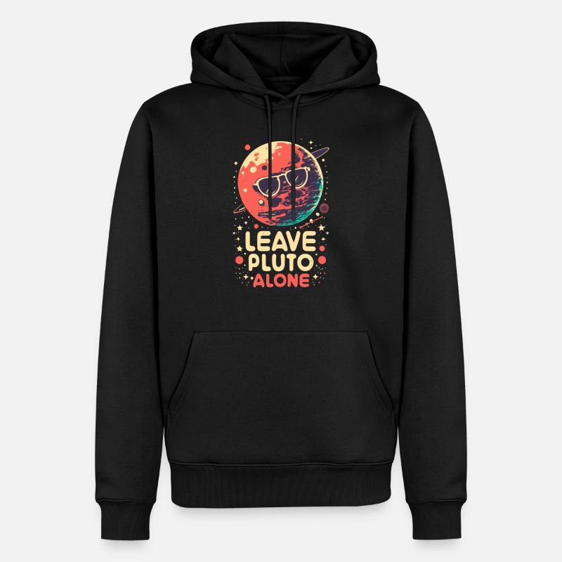 Lass Pluto in Ruhe - Männer Premium Bio Hoodie - Schwarz