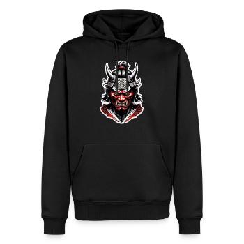 Samurai Warrior - Japan - Demon - Men’s Premium Organic Hoodie - black - Front - Nico (187cm)