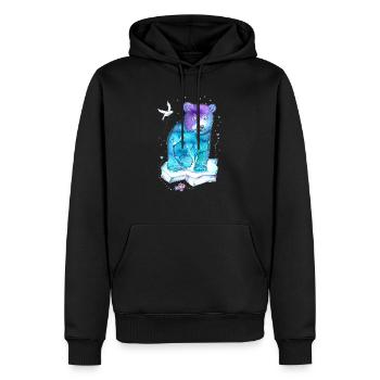 Gute Laune Eisbär - Männer Premium Bio Hoodie - Schwarz - Vorne - Nico (187cm)
