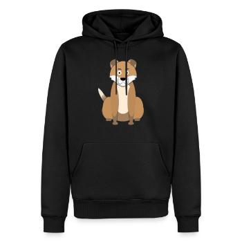 Cartoon Hund - Männer Premium Bio Hoodie - Schwarz - Vorne - Nico (187cm)