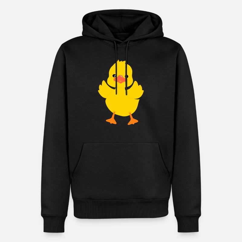 Mignon bébé canard personnage1 - Sweat à capuche Premium bio Homme - noir