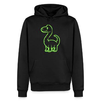 dinosaurier brontosaurus - Männer Premium Bio Hoodie - Schwarz - Vorne - Nico (187cm)