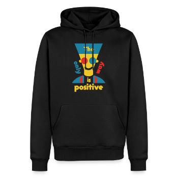 TheOnlyWayIsPositive - Prince de France - Sweat à capuche Premium bio Homme - noir - Devant - Nico (187cm)
