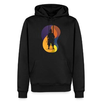 Samurai Ninja Japan - Men’s Premium Organic Hoodie - black - Front - Nico (187cm)