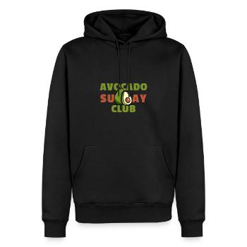 Avocado Sunday Club - Design culinaire tendance - Sweat à capuche Premium bio Homme - noir - Devant - Nico (187cm)