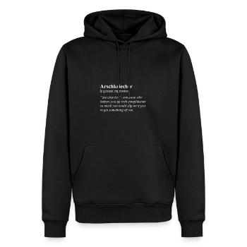 Ass Crawler Drôle Allemand Idiome - Sweat à capuche Premium bio Homme - noir - Devant - Nico (187cm)