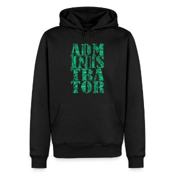 Administrator Admin IT EDP Computer PC Network - Men’s Premium Organic Hoodie - black - Front - Nico (187cm)