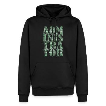 Administrator Admin IT EDP Computer PC Network - Men’s Premium Organic Hoodie - black - Front - Nico (187cm)