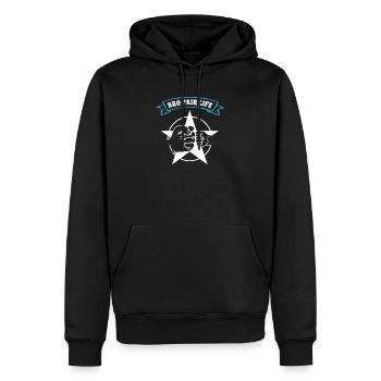 Au Pair Jungen Auslandsjahr Reise Bro-Pair Bropair - Männer Premium Bio Hoodie - Schwarz - Vorne - Nico (187cm)