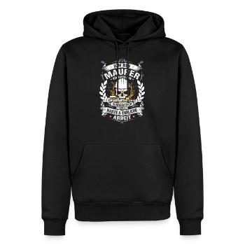 Maurer/Bauarbeiter/Handwerker/Bauberuf/Arbeit - Männer Premium Bio Hoodie - Schwarz - Vorne - Nico (187cm)