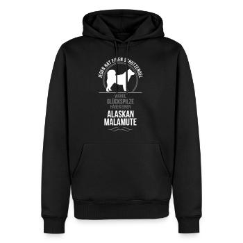 ALASKAN MALAMUTE Schutzengel Wilsigns - Männer Premium Bio Hoodie - Schwarz - Vorne - Nico (187cm)