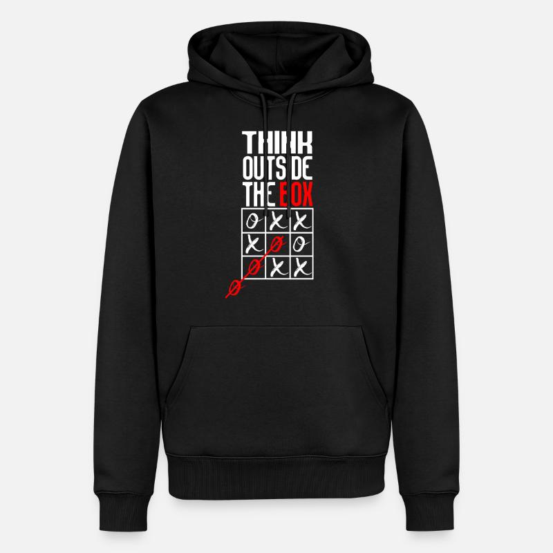 think outside the box - Sweat à capuche Premium bio Homme - noir