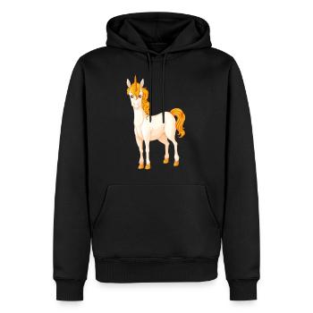 Unicorn - Männer Premium Bio Hoodie - Schwarz - Vorne - Nico (187cm)