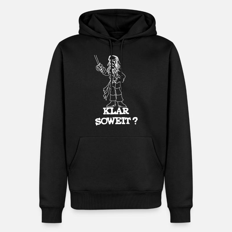 Pirate clair jusqu'à présent - Sweat à capuche Premium bio Homme - noir