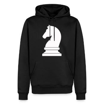 Chemise d'échecs - Sweat à capuche Premium bio Homme - noir - Devant - Nico (187cm)