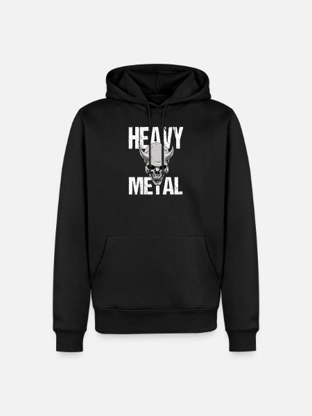 Heavy Metal Musik - Männer Premium Bio Hoodie - Schwarz