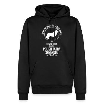 POLISH SHEEPDOG Guardian Angel Wilsigns Hund - Männer Premium Bio Hoodie - Schwarz - Vorne - Nico (187cm)