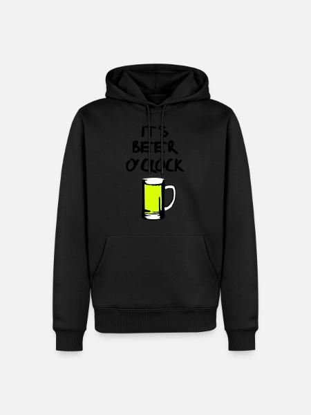 Beer o'clock - Men’s Premium Organic Hoodie - black