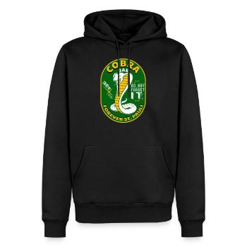 COBRA BAR - Sweat à capuche Premium bio Homme - noir - Devant - Nico (187cm)