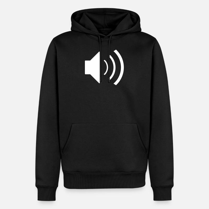 Lautsprecher Speaker PC Computer icon - Männer Premium Bio Hoodie - Schwarz