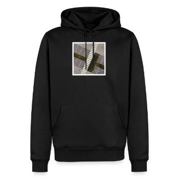 Crosswalk into nowhere ! - Sweat à capuche Premium bio Homme - noir - Devant - Nico (187cm)
