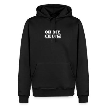 oh my chuck 2 - Sweat à capuche Premium bio Homme - noir - Devant - Nico (187cm)