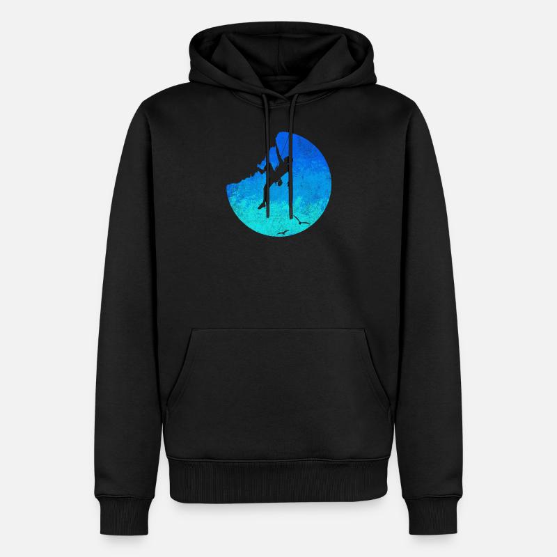 Climbing - Männer Premium Bio Hoodie - Schwarz