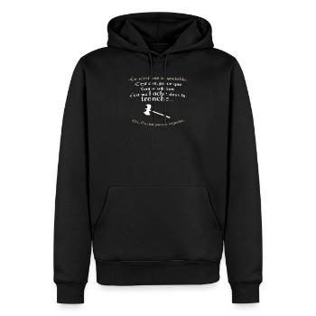 barbare - hache dans la tronche - Sweat à capuche Premium bio Homme - noir - Devant - Nico (187cm)