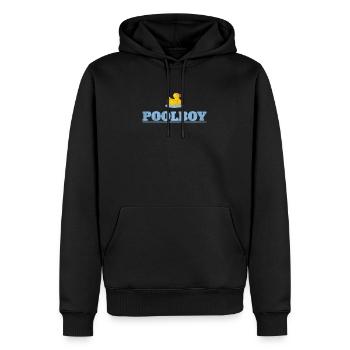 Poolboy Bademeister Badewart Geschenkidee - Männer Premium Bio Hoodie - Schwarz - Vorne - Nico (187cm)