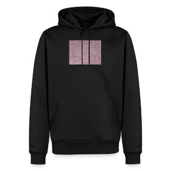 Vintage pink rose false glitter background - Men’s Premium Organic Hoodie - black - Front - Nico (187cm)