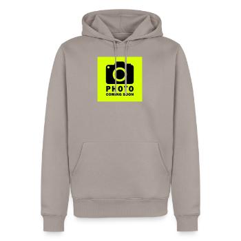 Foto kommt bald - Männer Premium Bio Hoodie - Taupe - Vorne - Nico (187cm)