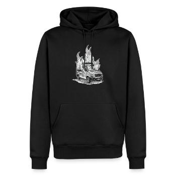 dont smoke in your car - Männer Premium Bio Hoodie - Schwarz - Vorne - Nico (187cm)