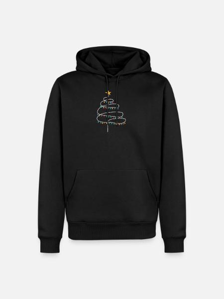 A small Christmas tree - Men’s Premium Organic Hoodie - black