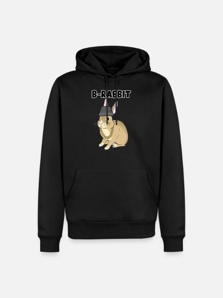 B rabbit - Men’s Premium Organic Hoodie - black