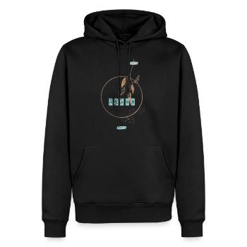 Guérir signifie développer un cadeau de croissance intérieure - Sweat à capuche Premium bio Homme - noir - Devant - Nico (187cm)