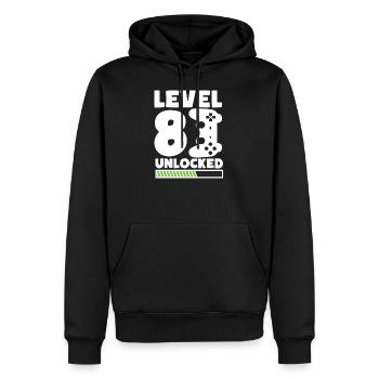 8. Geburtstag Gamer Level 8 - Männer Premium Bio Hoodie - Schwarz - Vorne - Nico (187cm)