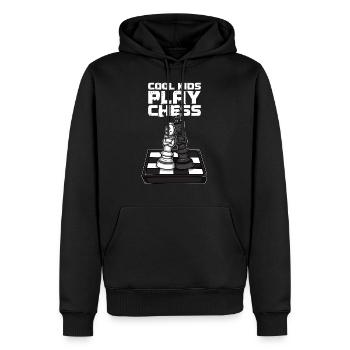 Schach Schachspieler Schachbrett Chess Kinder - Männer Premium Bio Hoodie - Schwarz - Vorne - Nico (187cm)