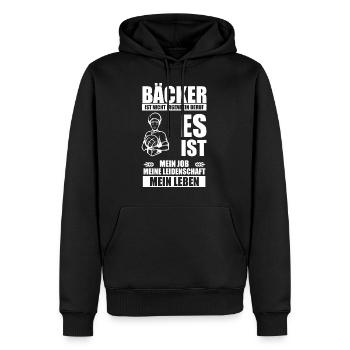Bäcker Backen Mein Beruf Bäckermeister Geschenk - Männer Premium Bio Hoodie - Schwarz - Vorne - Nico (187cm)