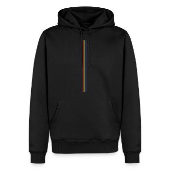 Pride Stripes - Männer Premium Bio Hoodie - Schwarz - Vorne - Nico (187cm)