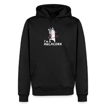 im a hulacorn lustig Sport machen huller - Männer Premium Bio Hoodie - Schwarz - Vorne - Nico (187cm)