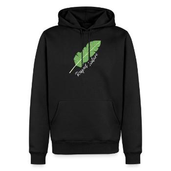 nature conservation des plantes cadeau floral trendy - Sweat à capuche Premium bio Homme - noir - Devant - Nico (187cm)