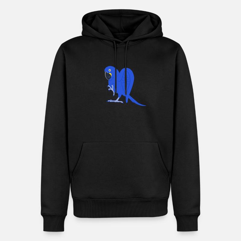 Jacinthe Ara Perroquet - Sweat à capuche Premium bio Homme - noir