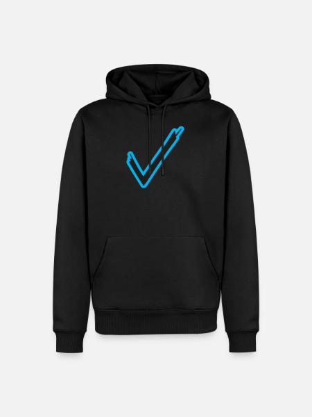 Hook check mark symbols - Men’s Premium Organic Hoodie - black