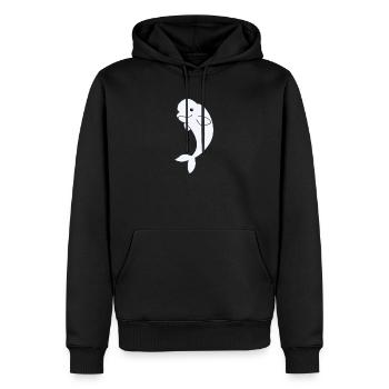 Béluga animaux mignons pour enfants bélugas - Sweat à capuche Premium bio Homme - noir - Devant - Nico (187cm)