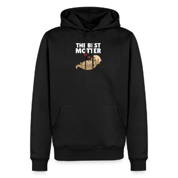 Best Motter Otter Worspiel für Mama süße Tiere - Männer Premium Bio Hoodie - Schwarz - Vorne - Nico (187cm)