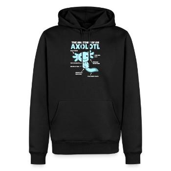 Axolotl Explanation Anatomy of an Axolotl - Men’s Premium Organic Hoodie - black - Front - Nico (187cm)