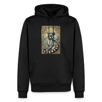 König Julian - Männer Premium Bio Hoodie - Schwarz - Vorne - Nico (187cm)