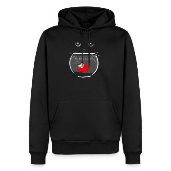 Goldfisch - Männer Premium Bio Hoodie - Schwarz - Vorne - Nico (187cm)
