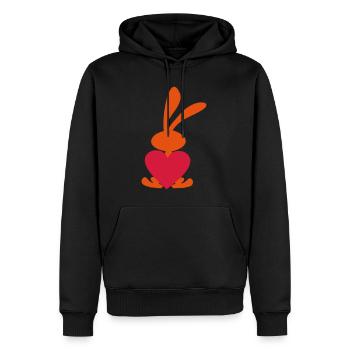 bunny - Men’s Premium Organic Hoodie - black - Front - Nico (187cm)