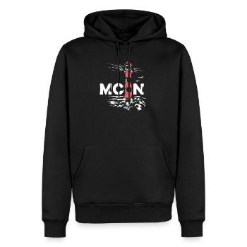 Leuchtturm Illustration Symbol moin Ostsee Nordsee - Männer Premium Bio Hoodie - Schwarz - Vorne - Nico (187cm)
